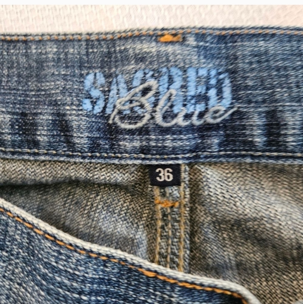 Sacred Blue Boot Cut Jeans Size 36x33 - Picture 2 of 8